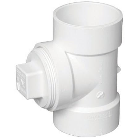 Charlotte Pipe And Foundry Charlotte Pipe Schedule 40 1-1/2 in. Hub X 1-1/2 in. D Hub PVC Cleanout Tee with Plug 1 pk PVC00444X0600